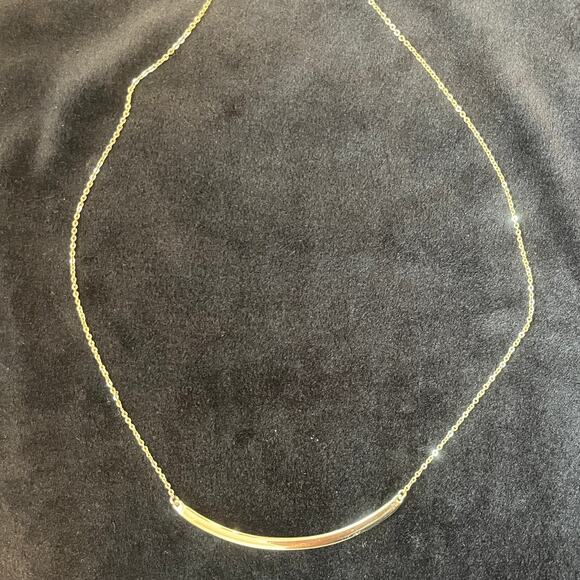 Ann Taylor Loft 16" Elliptical Gold Bar Necklace - Picture 3 of 6